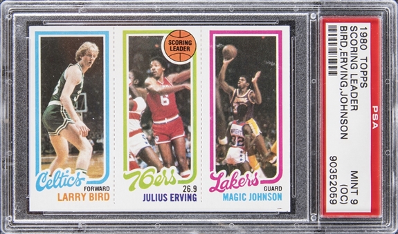 1980/81 Topps #6 Larry Bird/Magic Johnson Rookie Card – PSA MINT 9 (OC)